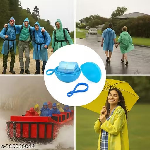 Waterproof Hooded Poncho Ball Rain Coat
